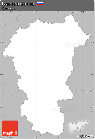 Gray Simple Map of Ivancna Gorica