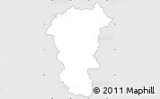 Silver Style Simple Map of Ivancna Gorica, cropped outside