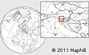 Blank Location Map of Jesenice, within the entire country