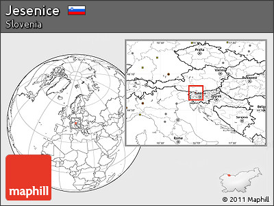 Blank Location Map of Jesenice