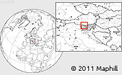 Blank Location Map of Jesenice, highlighted country, within the entire country