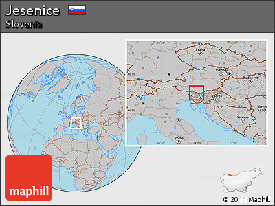 Gray Location Map of Jesenice