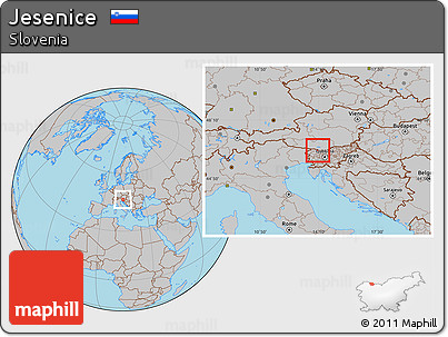 Gray Location Map of Jesenice