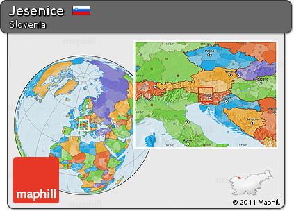 Political Location Map of Jesenice