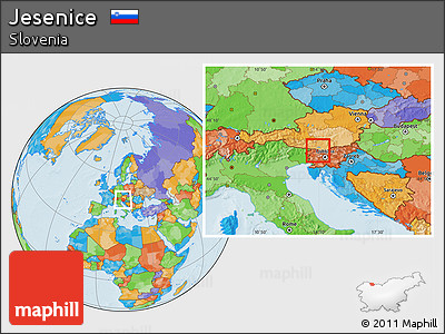 Political Location Map of Jesenice