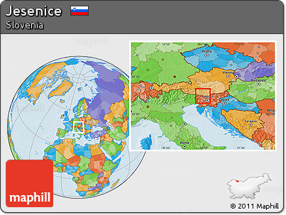 Political Location Map of Jesenice