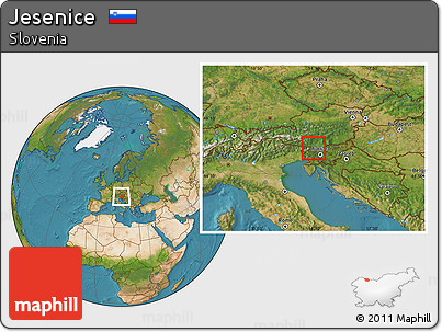 Satellite Location Map of Jesenice