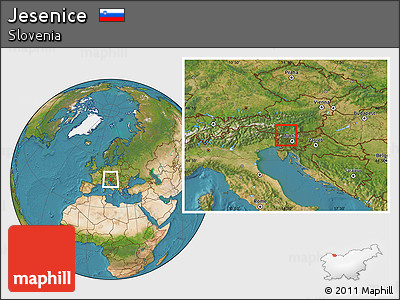 Satellite Location Map of Jesenice