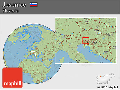 Savanna Style Location Map of Jesenice