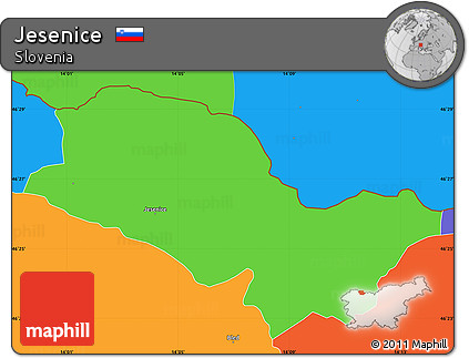 Political Simple Map of Jesenice