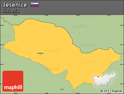 Savanna Style Simple Map of Jesenice