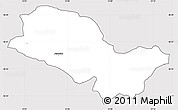 Silver Style Simple Map of Jesenice, cropped outside