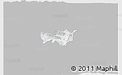 Gray 3D Map of Kobarid, single color outside