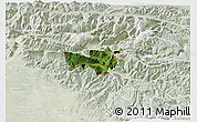 Satellite 3D Map of Kobarid, lighten