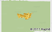 Savanna Style 3D Map of Kobarid, single color outside