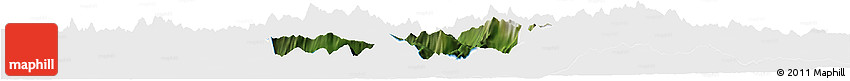 Satellite Horizon Map of Kobarid, single color outside