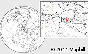 Blank Location Map of Kobarid, highlighted country