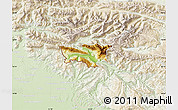 Physical Map of Kobarid, lighten