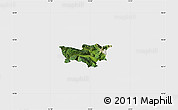 Satellite Map of Kobarid, single color outside