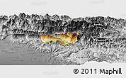 Physical Panoramic Map of Kobarid, desaturated