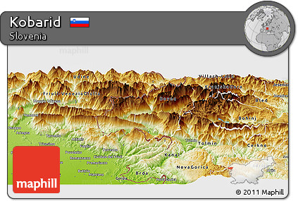 Physical Panoramic Map of Kobarid