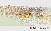 Physical Panoramic Map of Kobarid, lighten