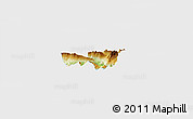 Physical Panoramic Map of Kobarid, single color outside