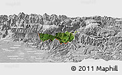 Satellite Panoramic Map of Kobarid, lighten, desaturated