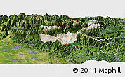 Shaded Relief Panoramic Map of Kobarid, satellite outside