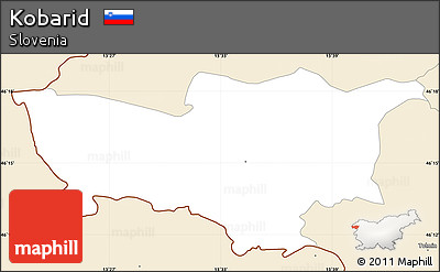 Classic Style Simple Map of Kobarid