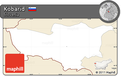 Classic Style Simple Map of Kobarid