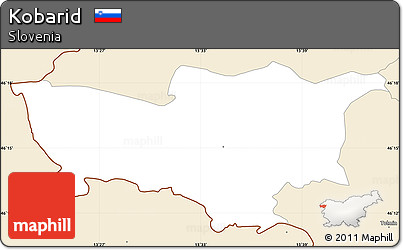 Classic Style Simple Map of Kobarid