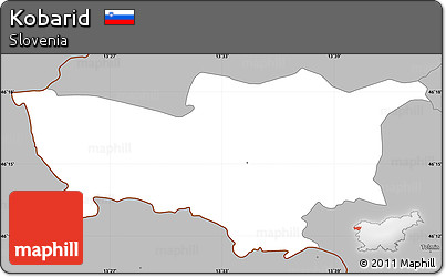 Gray Simple Map of Kobarid