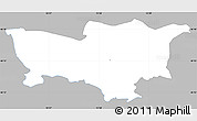 Gray Simple Map of Kobarid, single color outside