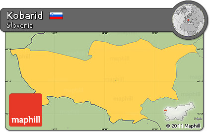 Savanna Style Simple Map of Kobarid