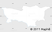 Silver Style Simple Map of Kobarid, single color outside