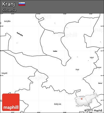 Blank Simple Map of Kranj