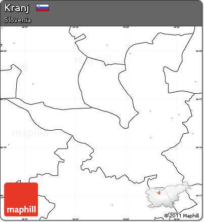 Blank Simple Map of Kranj, no labels