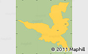 Savanna Style Simple Map of Kranj, single color outside