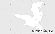 Silver Style Simple Map of Kranj, single color outside