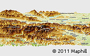 Physical Panoramic Map of Kranjska Gora