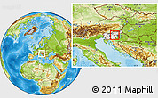 Physical Location Map of Lasko, highlighted country