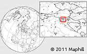 Blank Location Map of Ljubljana