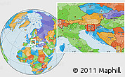 Political Location Map of Ljubljana