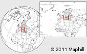 Blank Location Map of Slovenia, highlighted continent, within the entire continent