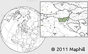 Savanna Style Location Map of Slovenia, blank outside