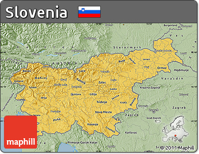 Savanna Style Map of Slovenia