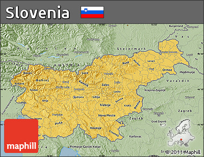 Savanna Style Map of Slovenia