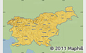 Savanna Style Map of Slovenia, single color outside