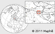 Blank Location Map of Medvode, within the entire country